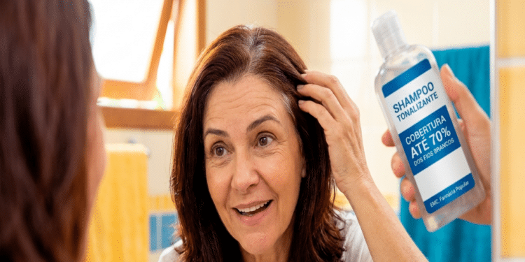 Eu gastava R$ 200 no salão todo mês para esconder os brancos, até achar esse shampoo de farmácia que cobre até 70% dos fios