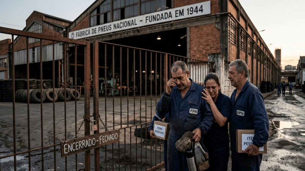 Maior fábrica de pneus do país chega ao fim após 80 anos e deixa 900 trabalhadores sem emprego