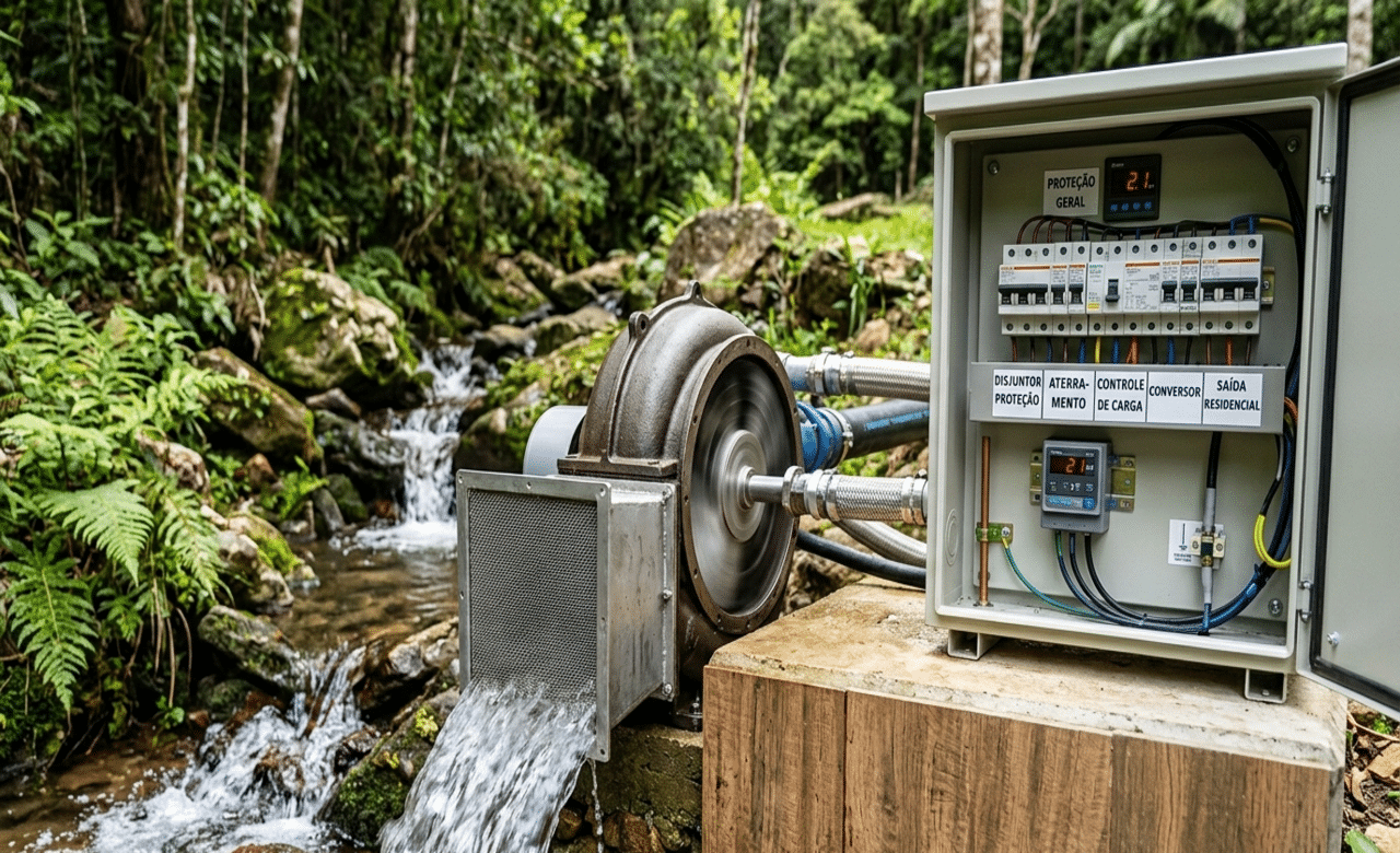 Ele construiu sua própria usina hidrelétrica do zero e agora vive da sua própria energia, independente da rede elétrica e contas