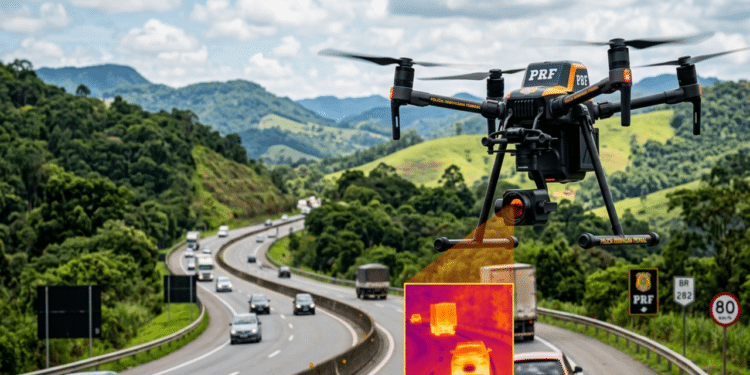 Adeus multa com câmera termal: PRF usa novos drones para flagrar infrações nas rodovias do Oeste de Santa Catarina