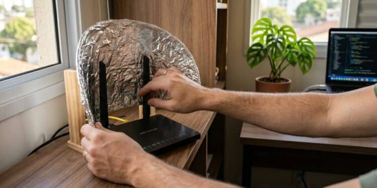 Truque com papel alumínio pode melhorar o sinal do Wi-Fi e deixa a internet mais rápida