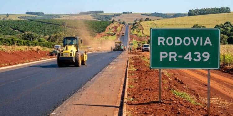 A rodovia PR-439 avança em recuperação dentro de um pacote de R$ 79,89 milhões até 2029