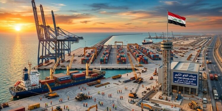 Megainvestimento de R$ 89,4 bilhões promete melhorar a logística no Iraque com o Grande Porto de Faw e transformar o país em um novo corredor estratégico do comércio global