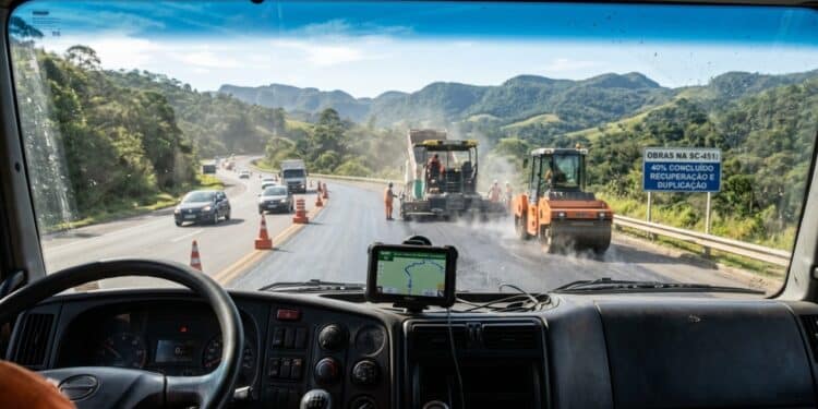 A obra de R$ 71 milhões na SC-451 já chega a 40% e avança em 17,5 quilômetros entre duas cidades