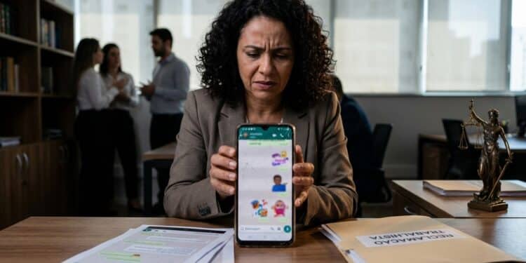 Empresa é condenada a pagar R$ 3 mil após funcionária virar figurinha no WhatsApp em grupo da empresa