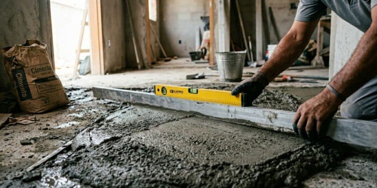 A conta do contrapiso que pedreiros fazem na obra e todo proprietário de casa precisa entender antes de comprar cimento