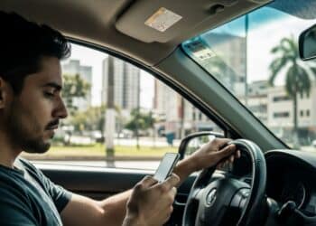 O Ministério do Interior explicou quando é permitido usar o celular enquanto dirige