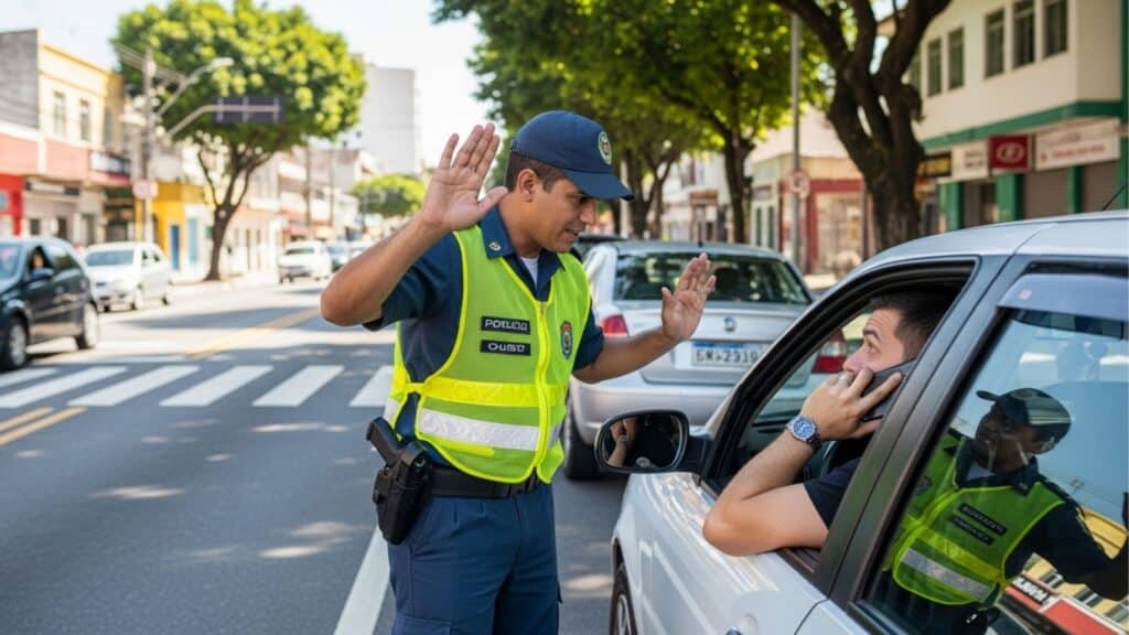 O Ministério do Interior explicou quando é permitido usar o celular enquanto dirige