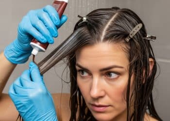 Produto tonalizante que ajuda a revitalizar a cor do cabelo em poucos minutos no banho