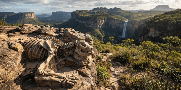 Com fósseis de preguiças gigantes, 300 cachoeiras e 3 biomas diferentes, esse paraíso no Brasil esconde um lado selvagem