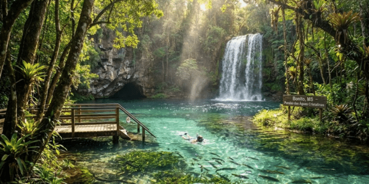 Eleito 14 vezes melhor destino de ecoturismo do Brasil, este paraíso tem rios tão claros que parecem ar e florestas místicas