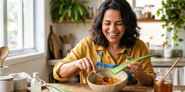Essa mistura caseira de babosa e mel vai deixar seu cabelo mais saudável, macio e brilhante após os 40 anos