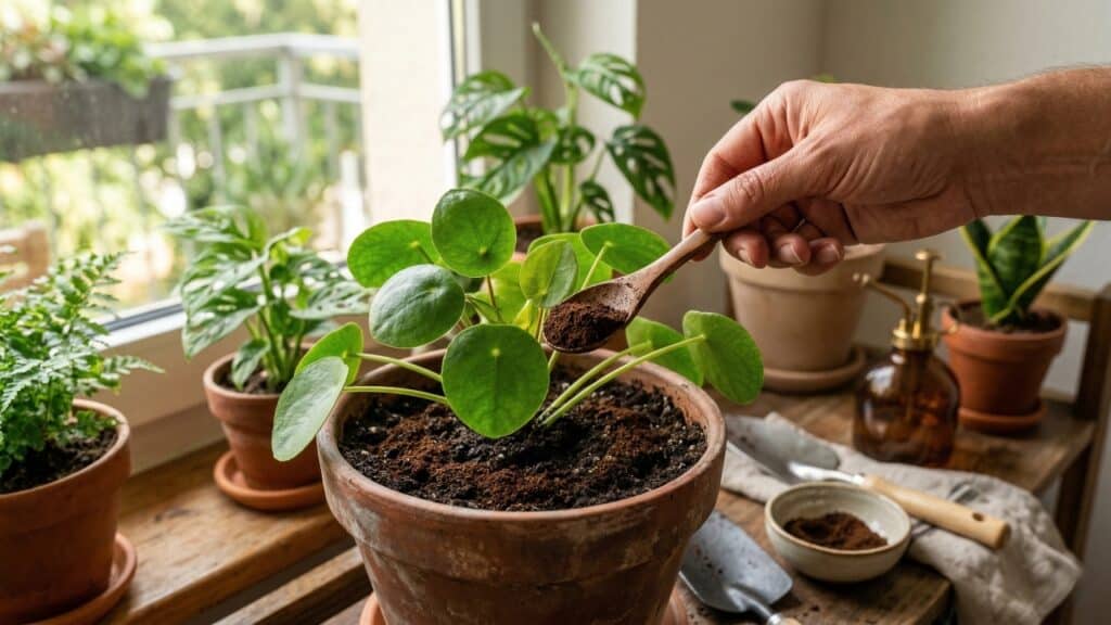 Apenas 1 colher e suas plantas ficarão verdes diante dos seus olhos: o fertilizante caseiro que realmente funciona
