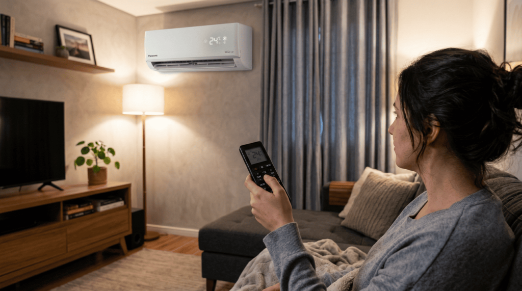 Qual é a opção mais eficiente em termos de energia: deixar o ar condicionado ligado ou desligá-lo e ligá-lo novamente?