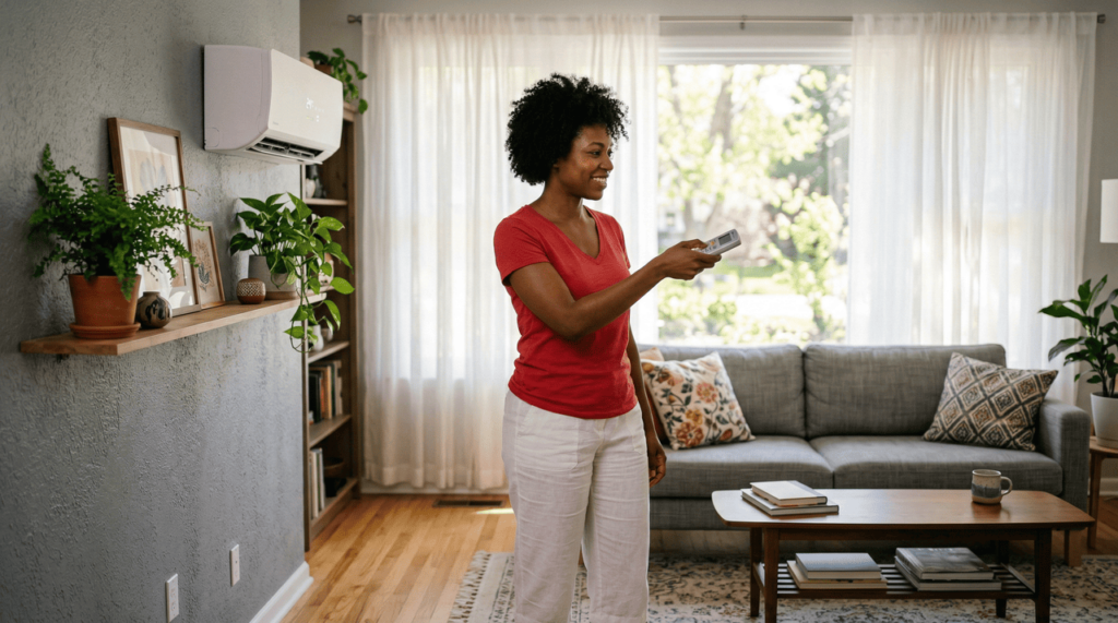 Qual é a opção mais eficiente em termos de energia: deixar o ar condicionado ligado ou desligá-lo e ligá-lo novamente?