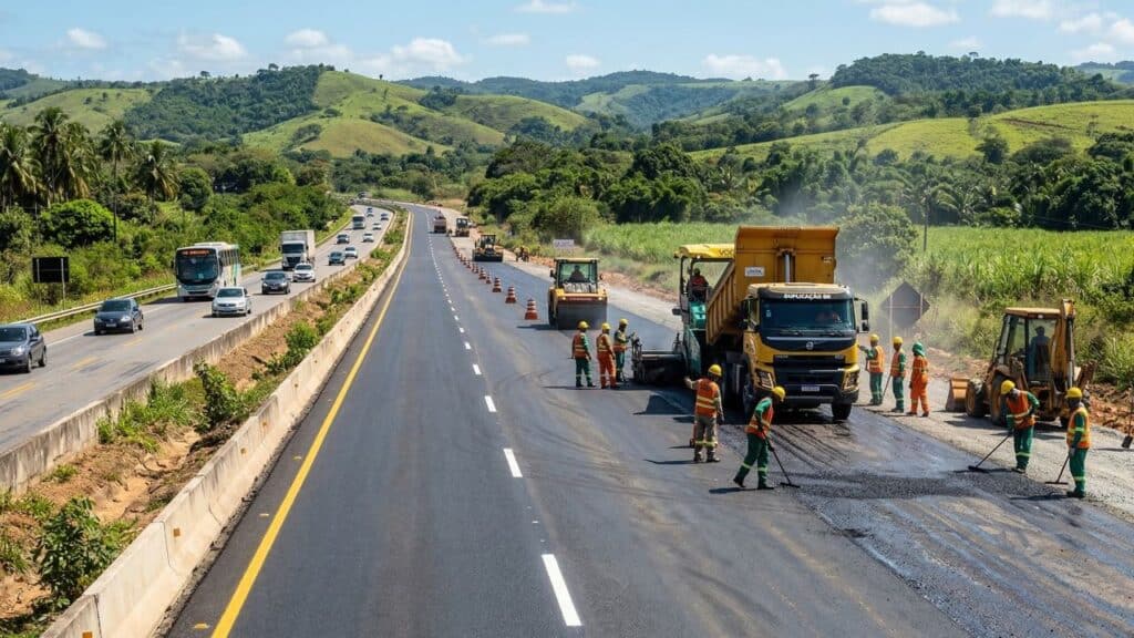 Obras na BR-104 entram em etapa decisiva em Alagoas com novas pistas, pontes e viadutos