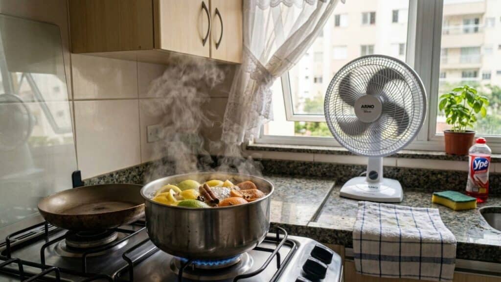Fritou algo e o cheiro tomou a casa? Alguns hábitos simples ajudam o ar a voltar ao normal