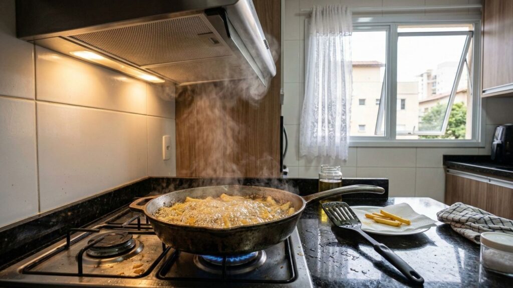 Fritou algo e o cheiro tomou a casa? Alguns hábitos simples ajudam o ar a voltar ao normal