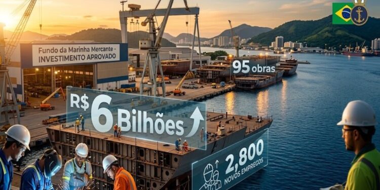 Setor naval vai receber megaprojeto com aprovação de R$ 6 bilhões pelo Fundo da Marinha Mercante com potencial para gerar 2,8 mil empregos diretos e viabilizar 95 obras