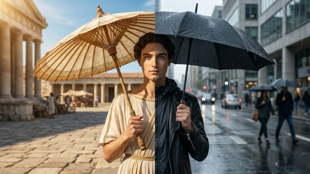 O guarda-chuva nasceu com outra função e a história dele é curiosa