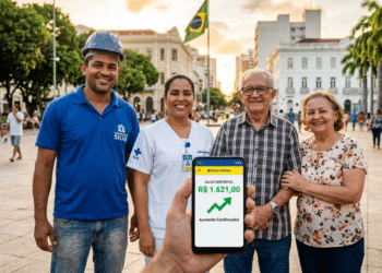 Trabalhadores e aposentados brasileiros sorriem otimistas com o novo mínimo