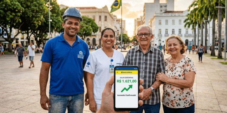 Trabalhadores e aposentados brasileiros sorriem otimistas com o novo mínimo