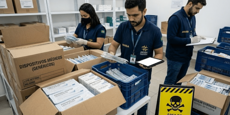 Agentes da Anvisa removendo produto iregular - Imagem ilustrativa