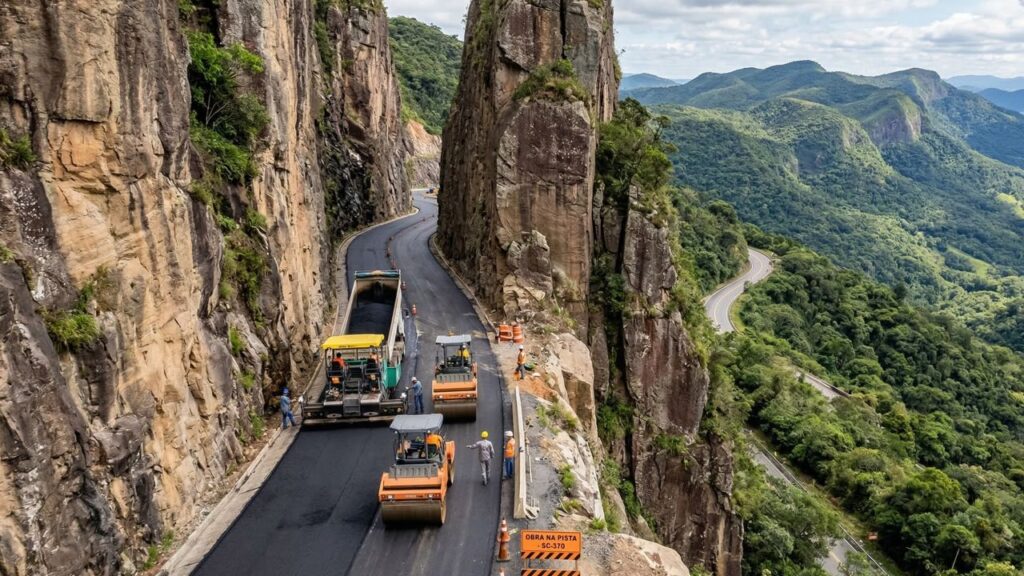 Serra do Corvo Branco recebe obra de mais de R$ 50 milhões e acelera mudança na SC-370