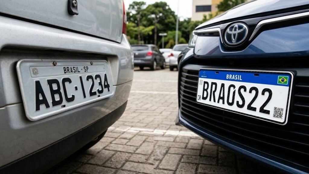 Nova regra prevê penalidades para motoristas que não fizerem a troca das placas Mercosul no prazo