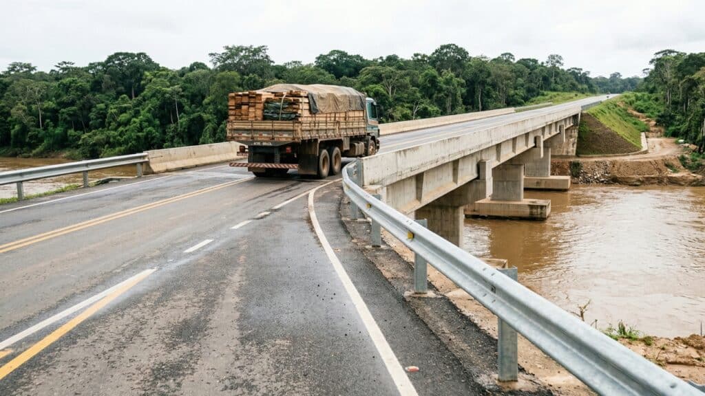 A ponte sobre o Rio Tarauacá entra no centro das atenções com obra de R$ 12 milhões na BR-364/AC