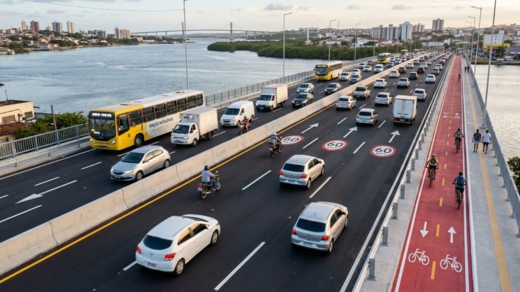 A Ponte de Igapó chega a 100% com R$ 30,8 milhões em investimentos e fluxo de 70 mil veículos por dia