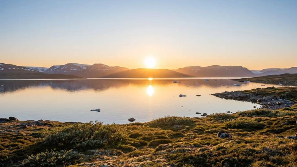 O lugar onde o relógio marca madrugada, mas o céu continua claro como se ainda fosse fim de tarde