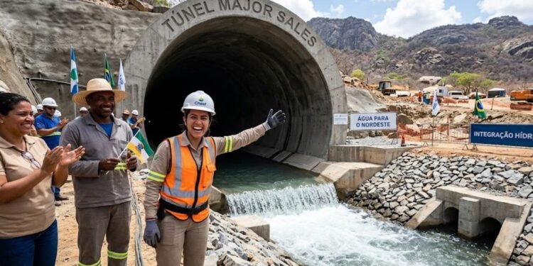 Conclusão das obras do Túnel Major Sales marca avanço histórico na integração hídrica do Nordeste e projeto com 6.577 metros de extensão promete beneficiar 750 mil pessoas em 54 municípios