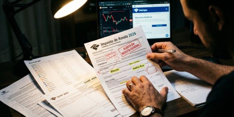 Receita Federal alerta que, mesmo com R$ 0 de lucro com Bitcoin, o investidor é obrigado a declarar em 2026