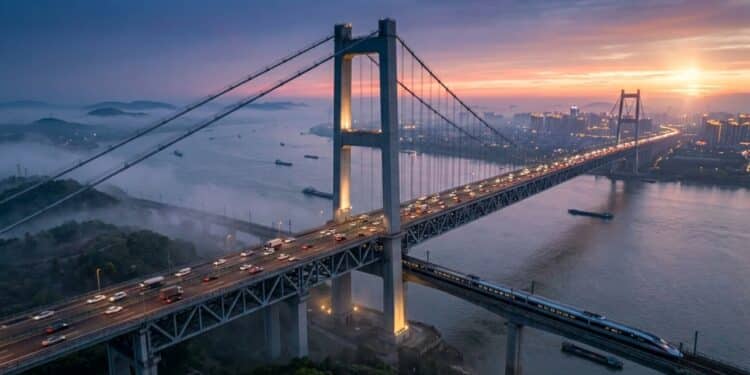 Ponte suspensa com 10 km, seis pistas e trilhos para trem-bala é inaugurada como a maior do mundo