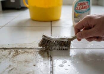 Uma tampinha no balde de água e o rejunte volta a ficar branco por dias, o truque simples usado por diaristas deixa tudo com cara de novo