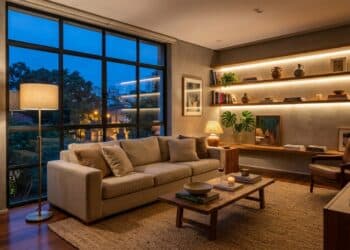 Luz branca ou amarela: a escolha que muda completamente o clima da sua sala e do seu quarto