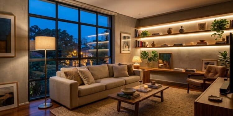 Luz branca ou amarela: a escolha que muda completamente o clima da sua sala e do seu quarto