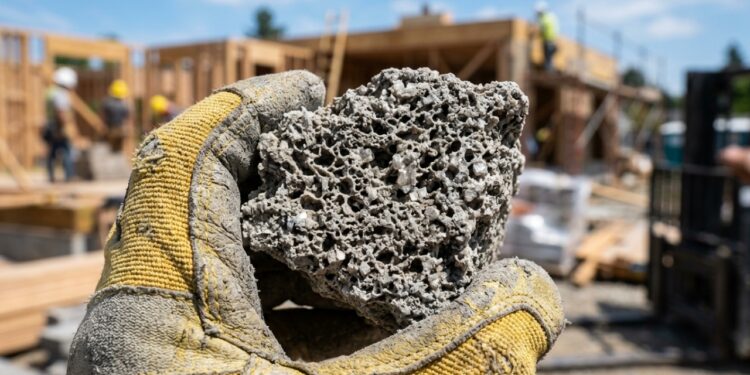 Novo bloco de construção substitui cimento tradicional e atinge cura total em poucas horas no canteiro de obras