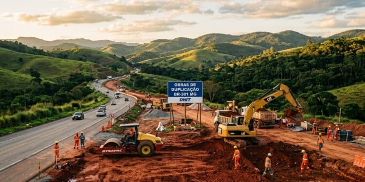 A duplicação da BR-381 ganha força com R$ 905 milhões, 18 quilômetros e seis passarelas em Minas Gerais