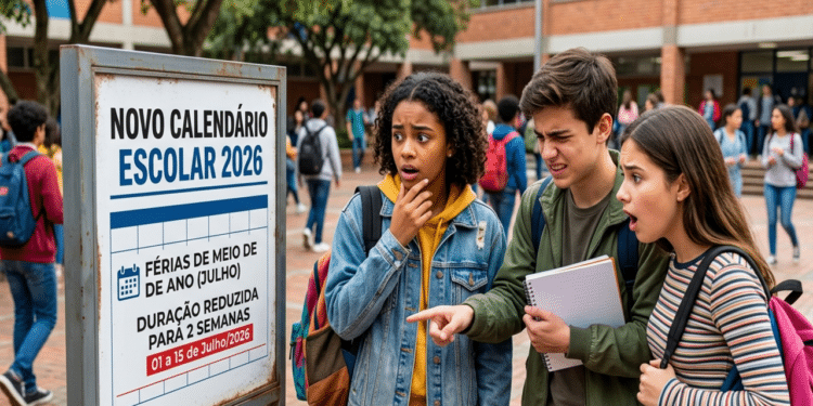 Governo lança NOVO calendário escolar em 2026: as férias de meio de ano agora serão menores