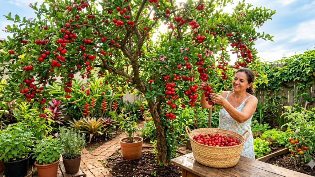 acerola no quintal