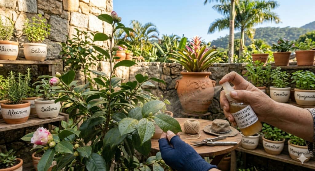 afastar insetos de plantas