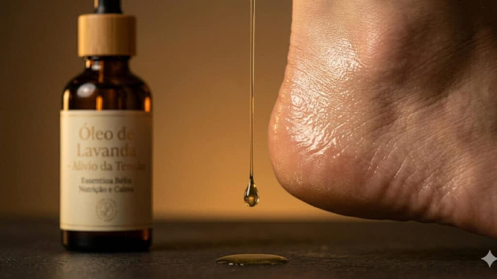 óleo de lavanda nos pés