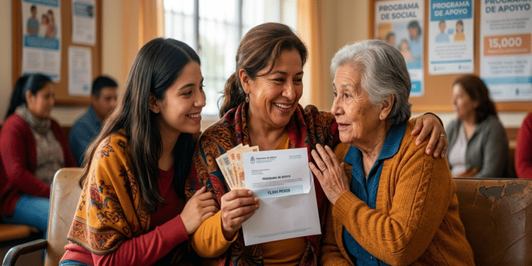 Mulheres com mais de 18 anos que cuidam de crianças ou idosos tem direito a receber 15.000 pesos com novo programa social