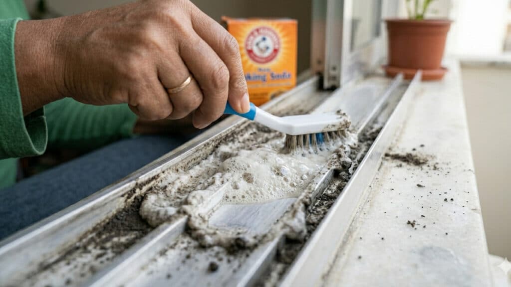 limpeza de trilhos de janelas