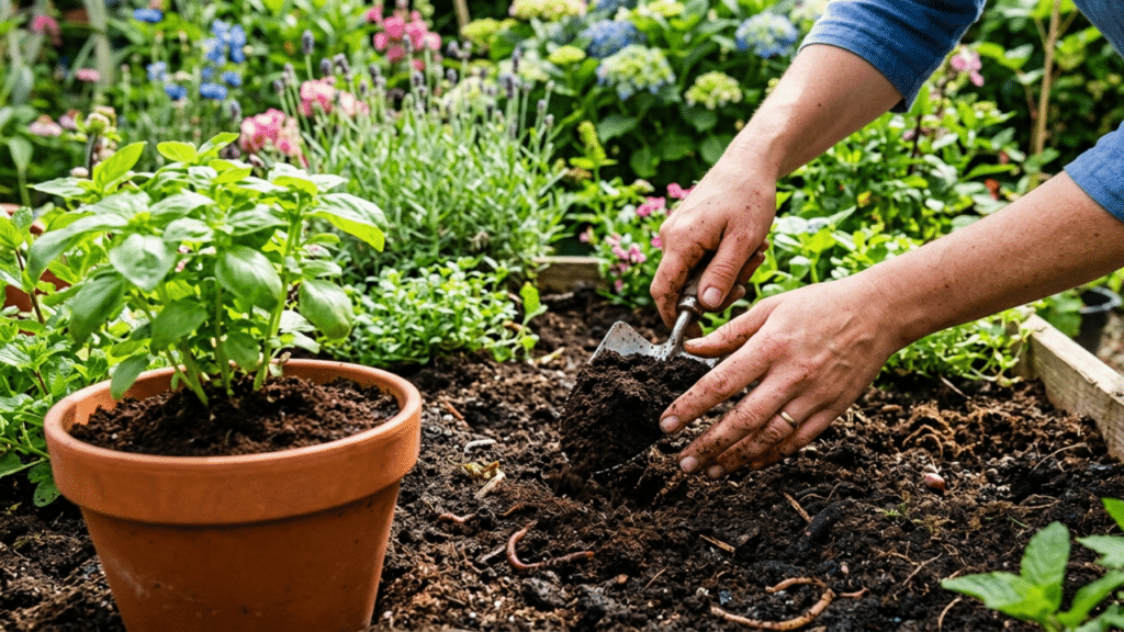 Enterrar borra de café nos vasos e na terra do jardim, para que serve e por que melhora o solo