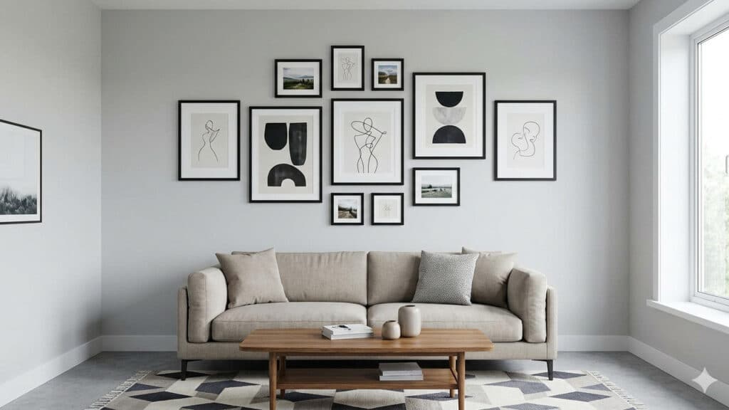 altura de quadros na parede