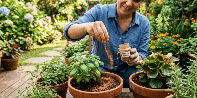 Espalhar canela em pó em vasos de plantas e no jardim, para que serve e por que jardineiros recomendam