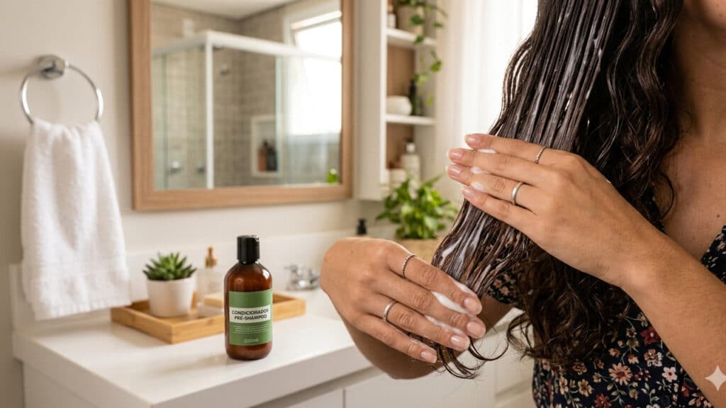 condicionador antes do shampoo